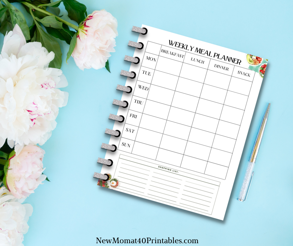 Free Meal Planning Printable - New Mom at 40 Printables